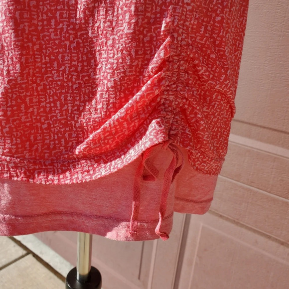 Athleta Crossroads Burnout Skirt Size Small Watermelon Pink Double Layer Ruched - Picture 10 of 16